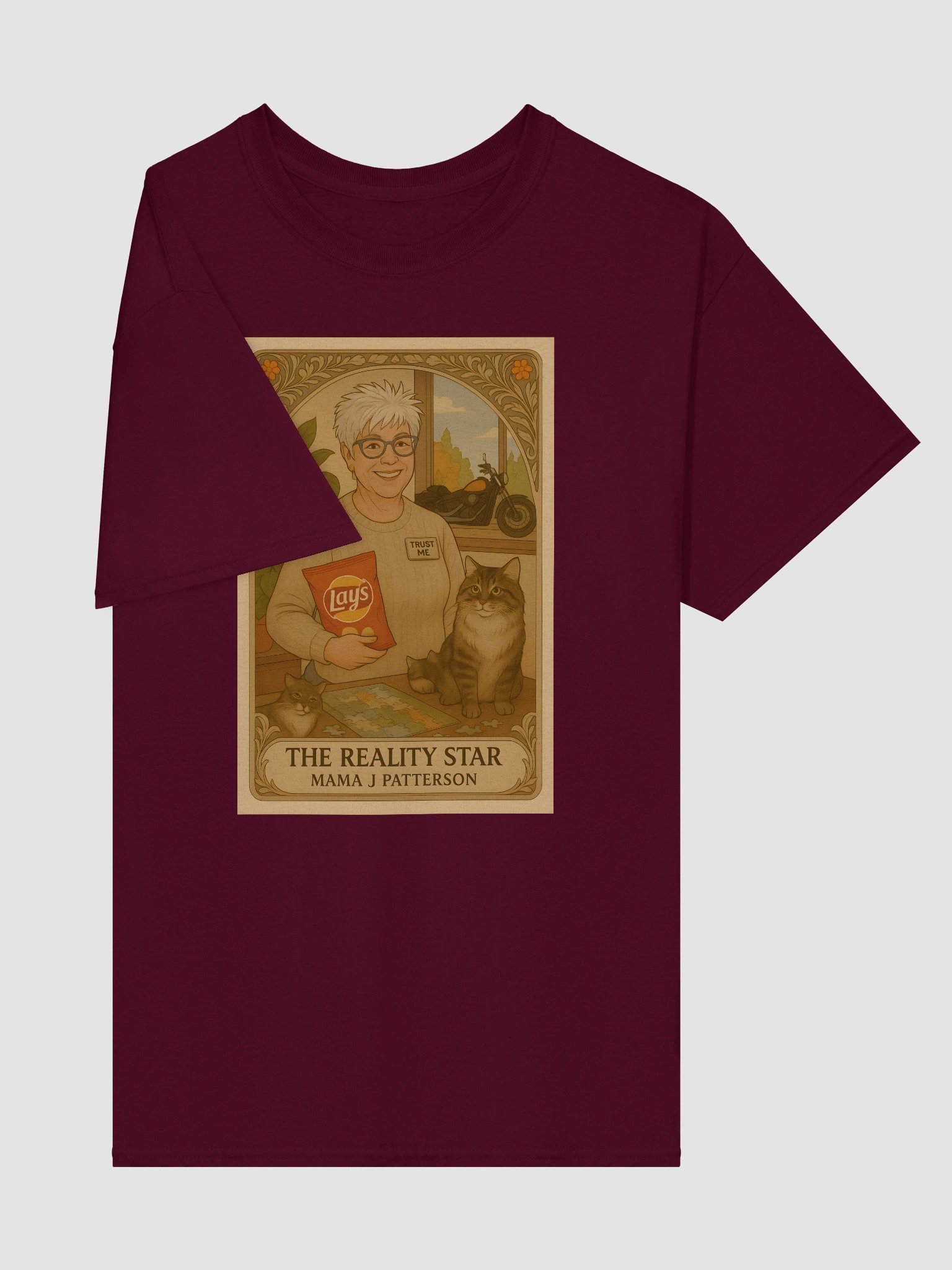 Tarot Card Shirt- Mama J Patterson and Ticklemuff - Lunch Therapy on the back - Unisex Ultra Cotton Tee product image (32)