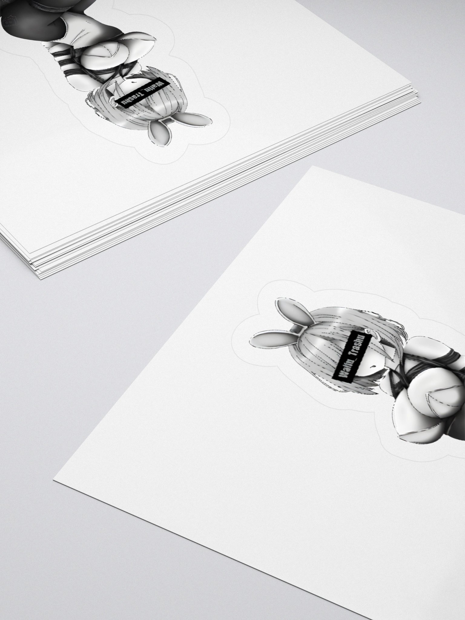 Bunny-Eared Anime Kiss Cut Stickers product image (14)