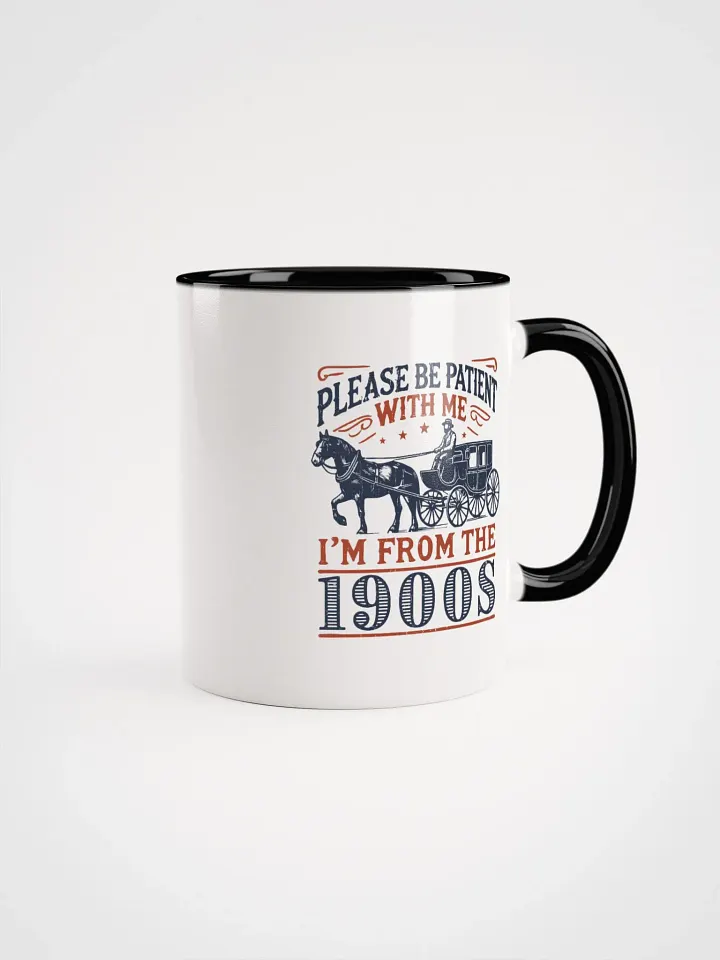 Vintage Horse Cart Coffee Mug – Funny Retro Gift with 1900s Humor product image (1)
