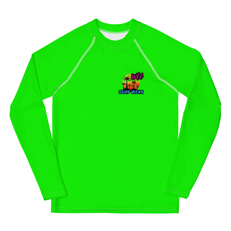 Wild Green Neon Youth Rash Guard product image (1)