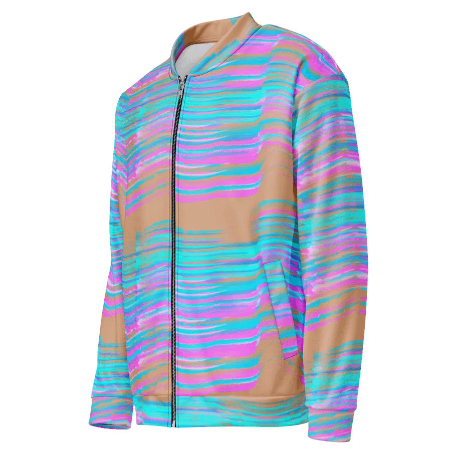 Northern Sky Pink and Blue Bomber Jacket product image (7)