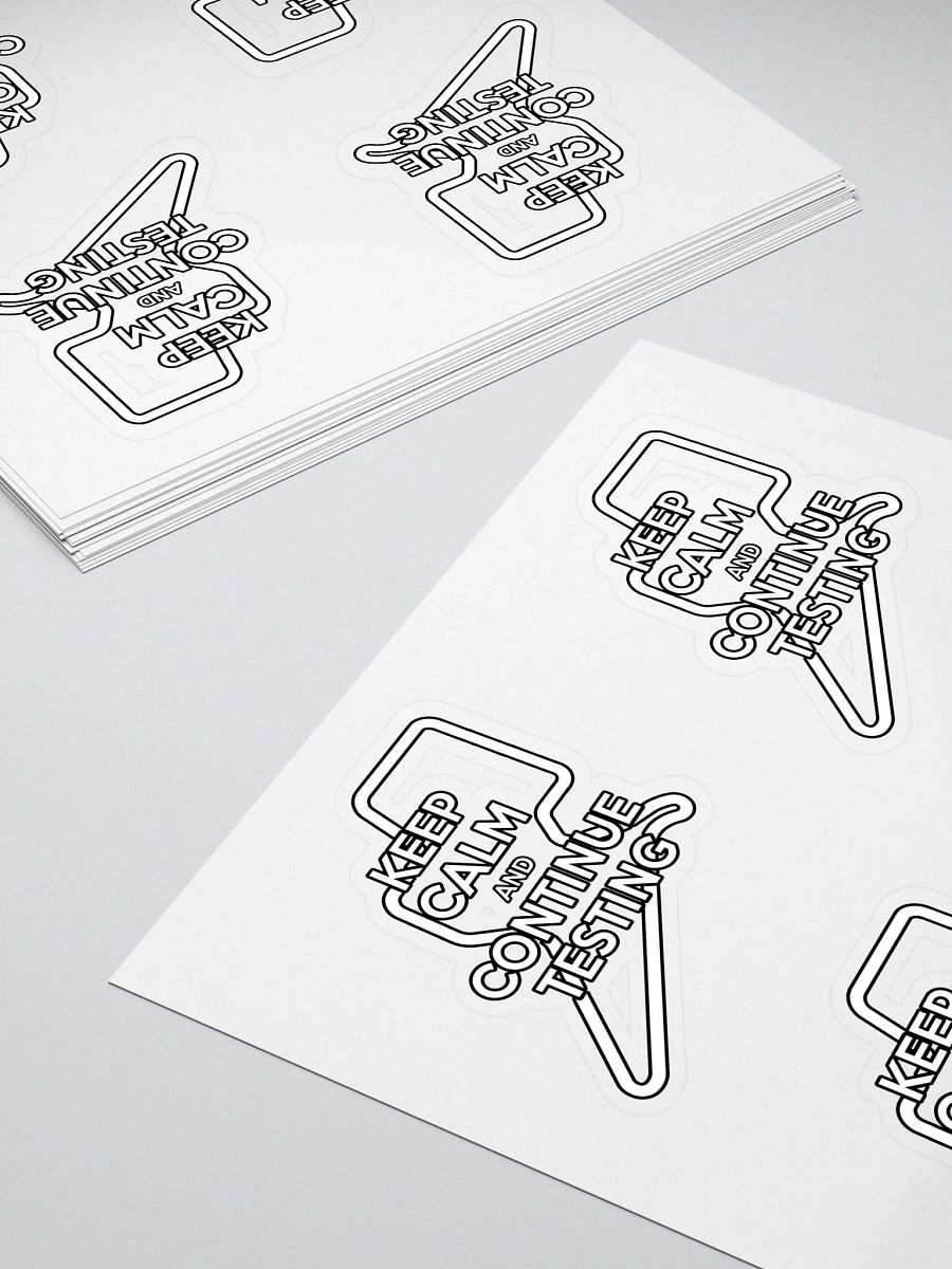 Keep Calm & Continue Testing Stickers product image (4)