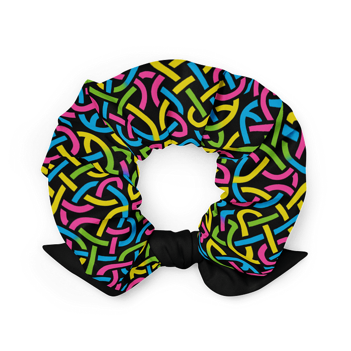 Rainbow Celtic Knot 🌈 Recycled Hair Scrunchie ♻️ product image (2)