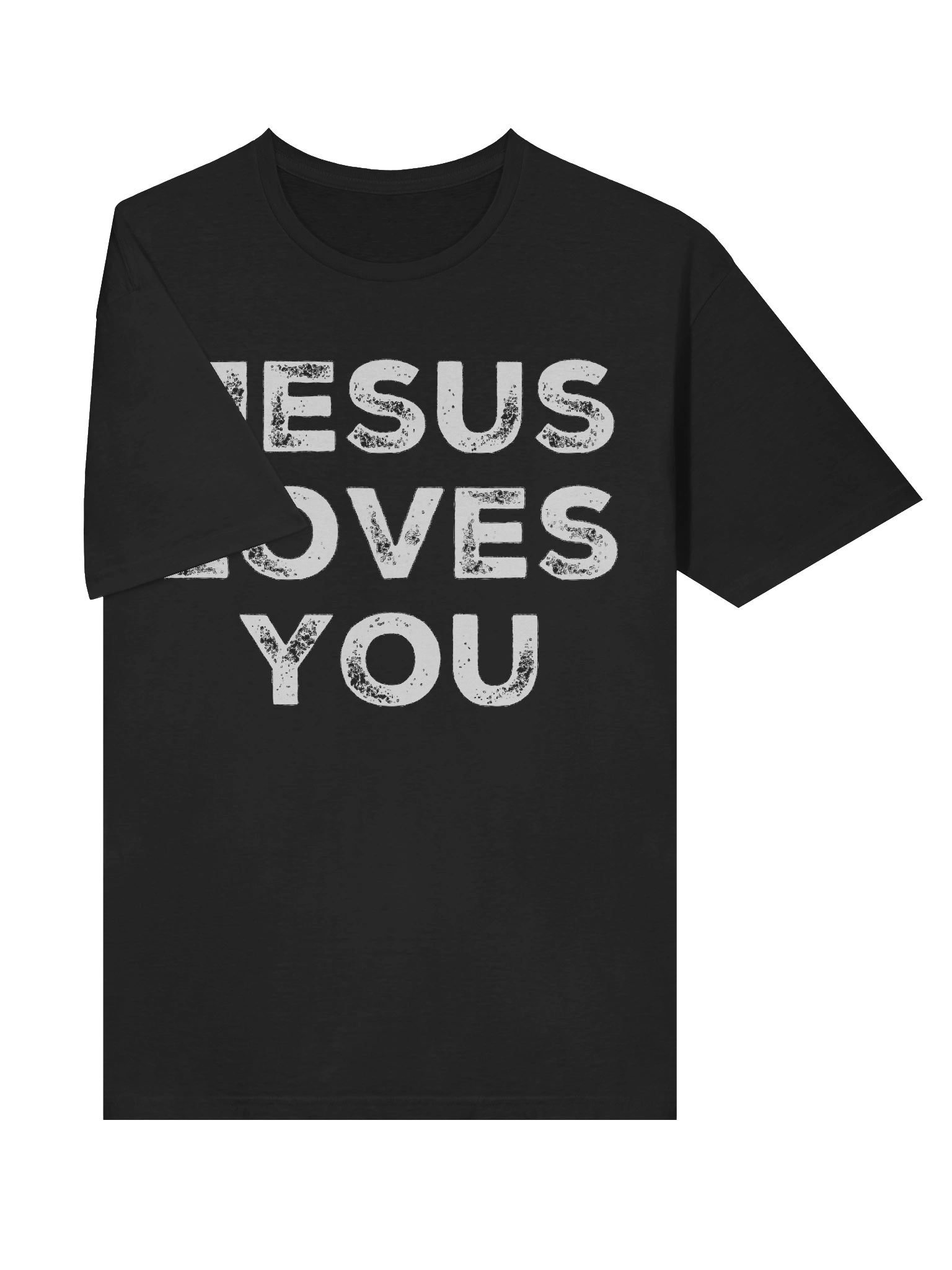 Christian Shirt Black Jesus Loves You product image (5)