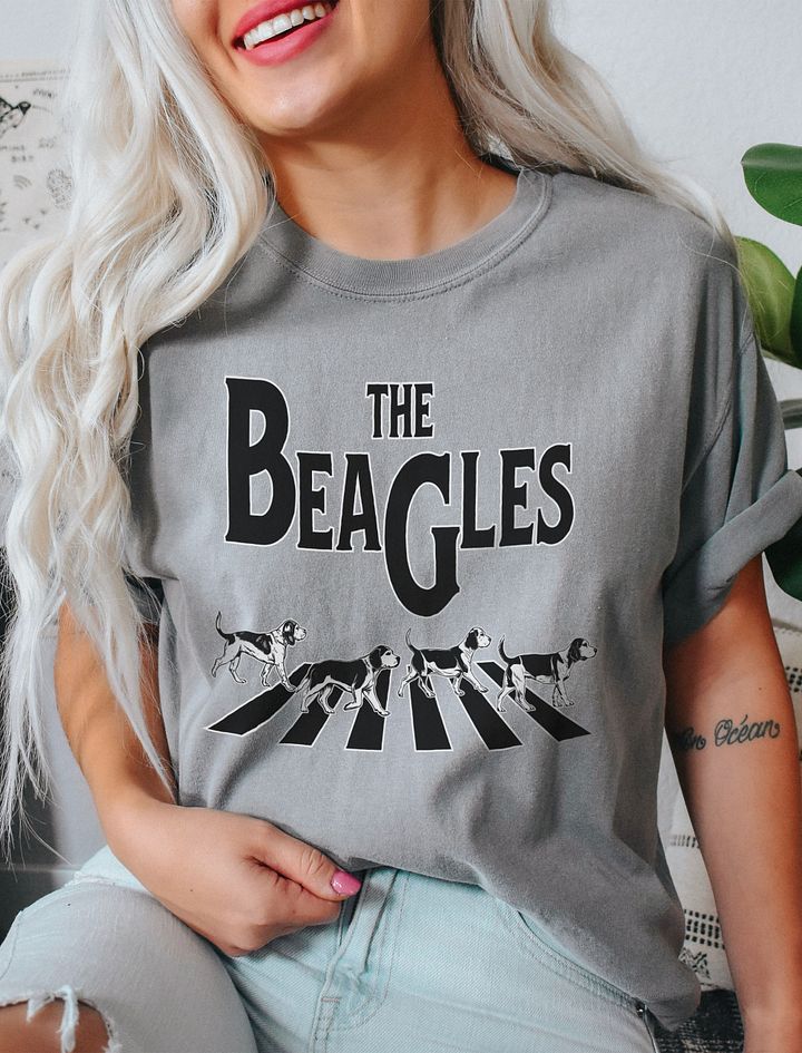The Beagles T-Shirt of a Group of Beagles Crossing Abbey Road | Funny T-Shirt for Beagle Paw-rents product image (6)