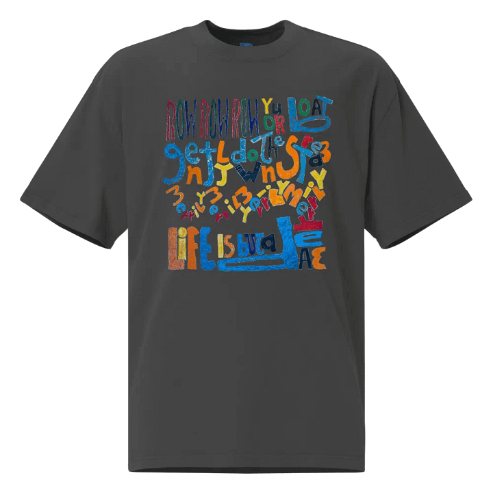 Row Row Row Your Boat Premium Oversized Faded T-Shirt (front-side print) product image (1)
