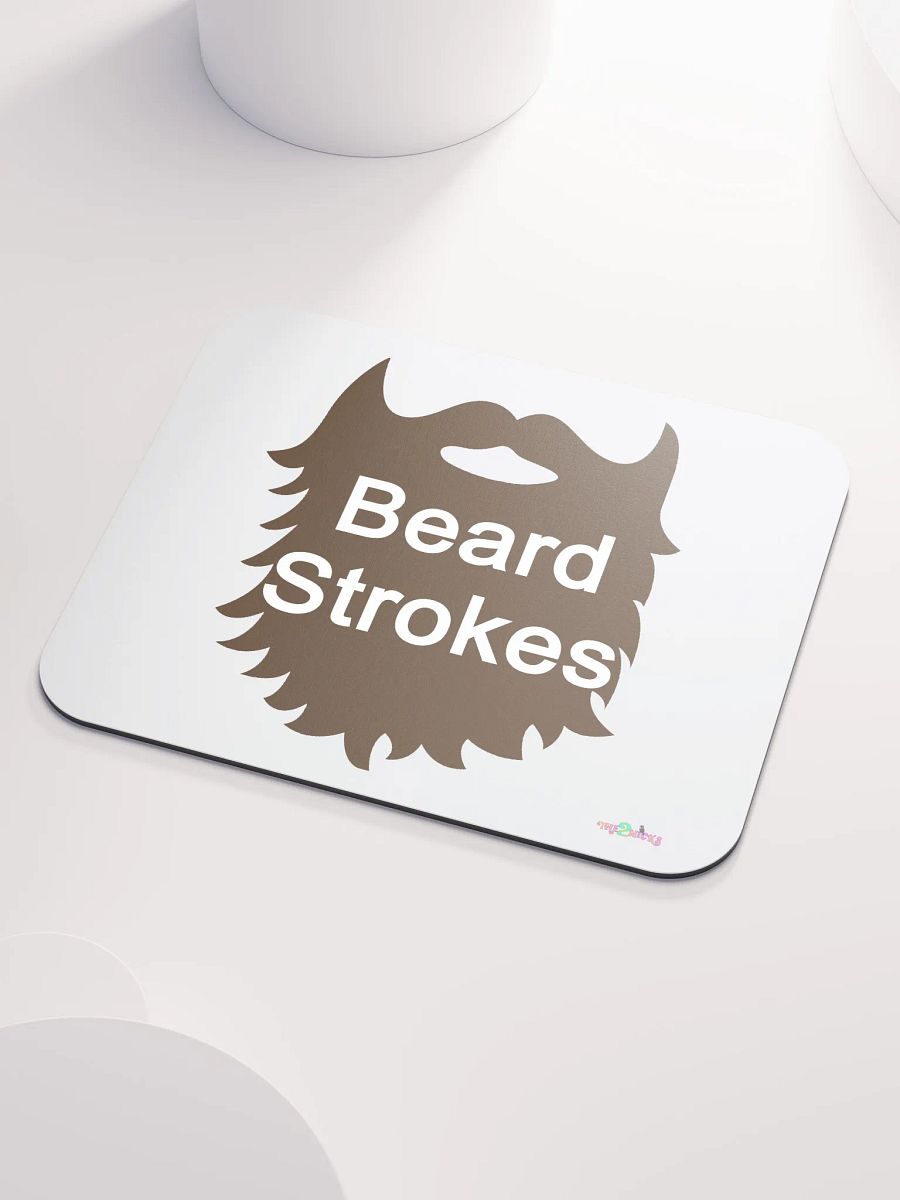 Brown Beard Strokes Classic Mouse Pad (White) product image (3)