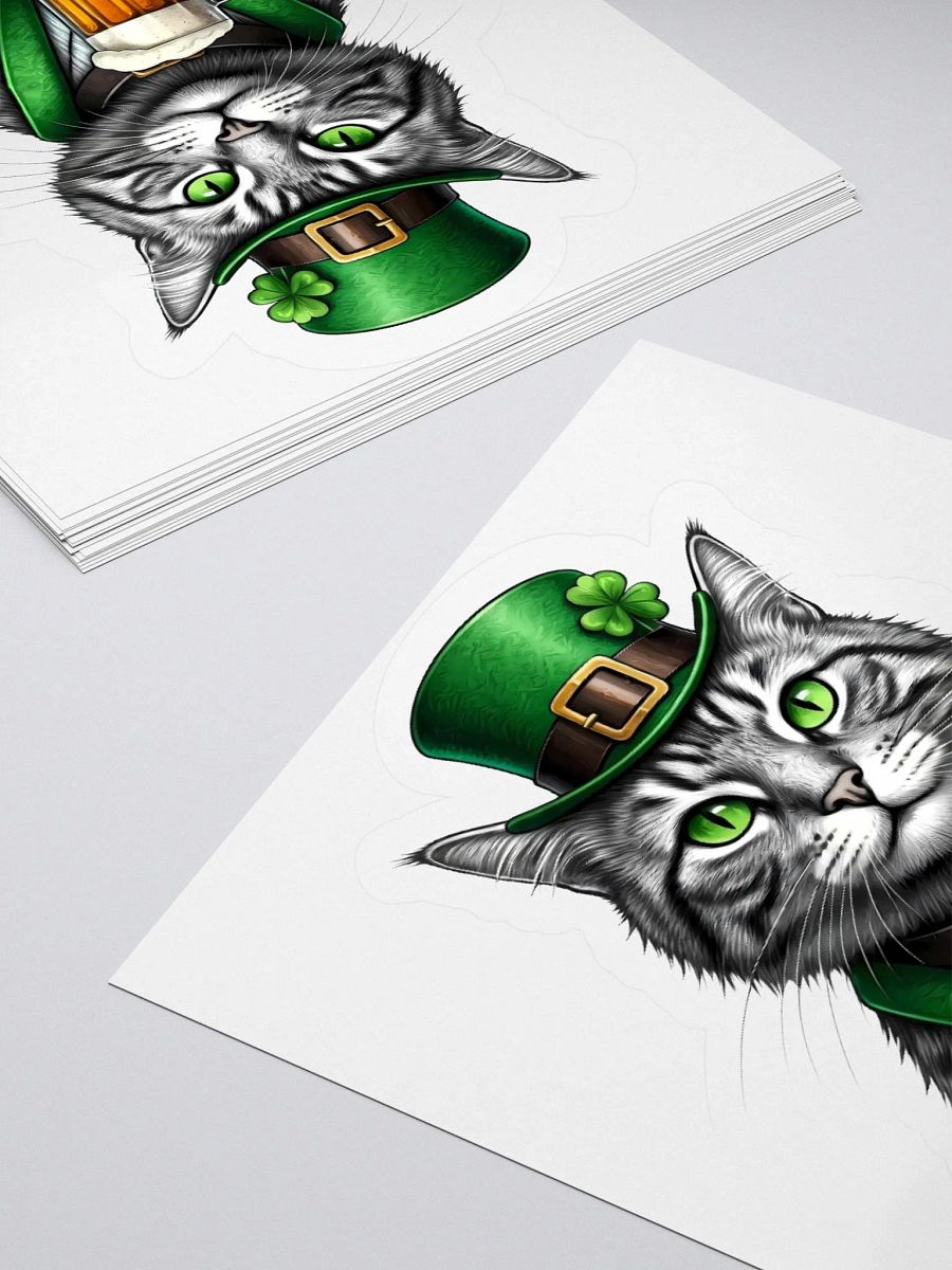 St. Patrick's Day Cat Sticker product image (12)