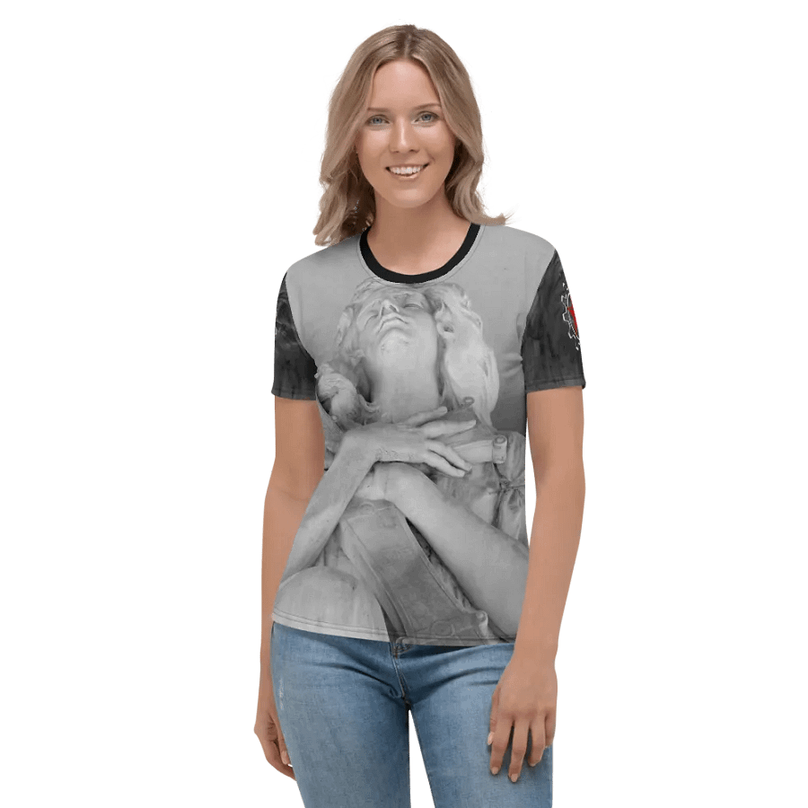 With The Hand On My Cross II Ladies Tee product image (1)