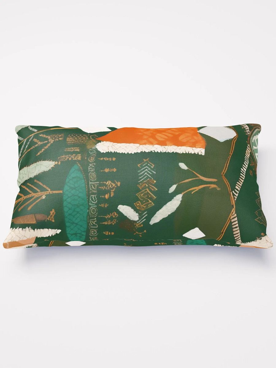 Bohemian Pillow, Rustic Design, Forest Green Geometric Patterns, Eclectic Home Decor product image (4)
