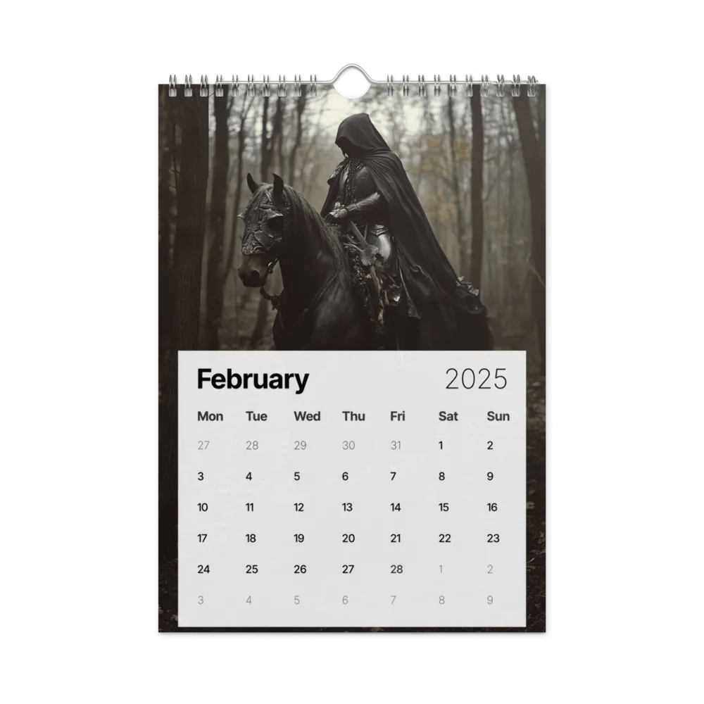 Dark Rider Wall Calendar (2025) by Allcolor product image (7)