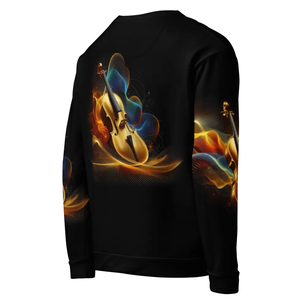 Golden Cello Musical Instrument - All-Over Unisex Sweatshirt #10 product image (5)