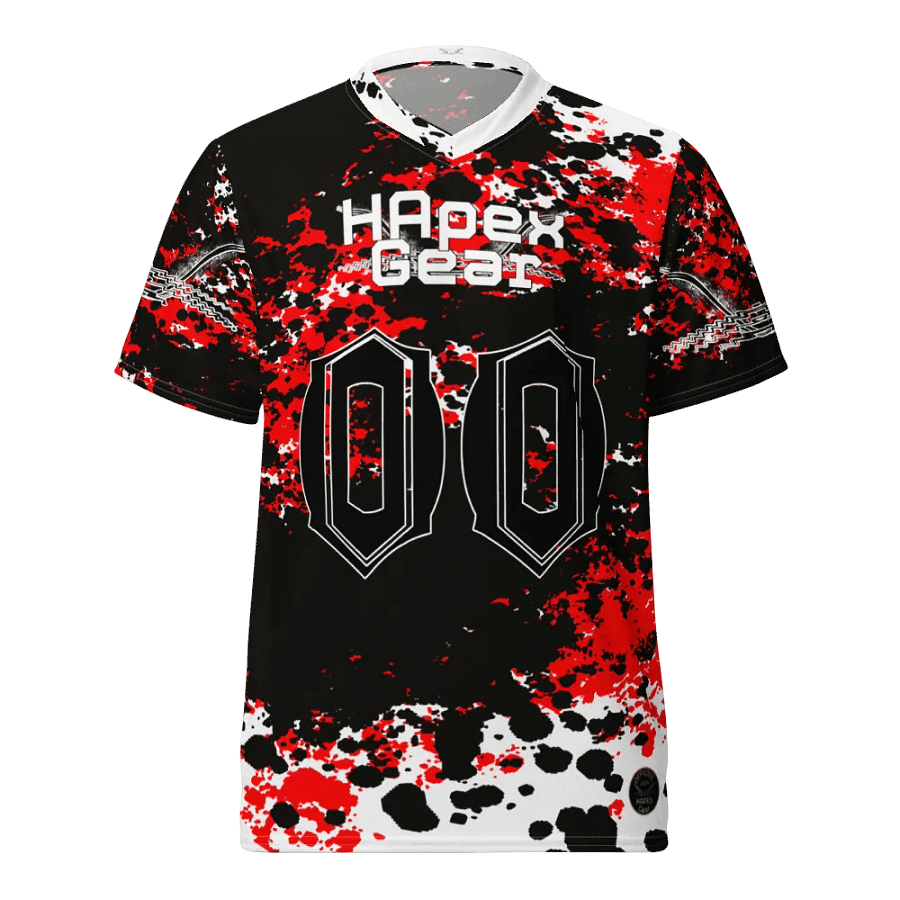 Recycled Unisex Sports Jersey - White HApex Gear Black Logo product image (3)