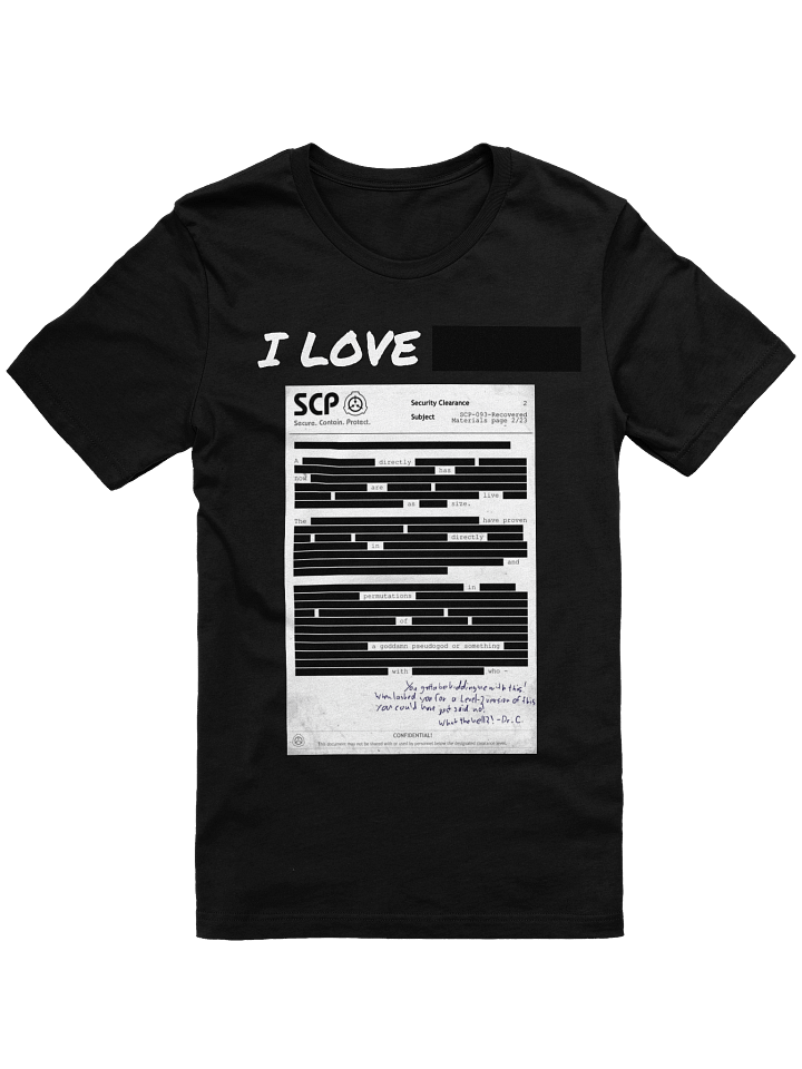 I love REDACTED shirt product image (1)