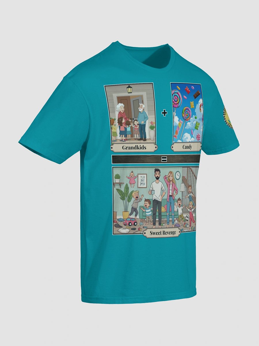 Grandkids + Candy = Sweet Revenge (Both) Gildan Unisex Softstyle T-Shirt Light Colors product image (6)