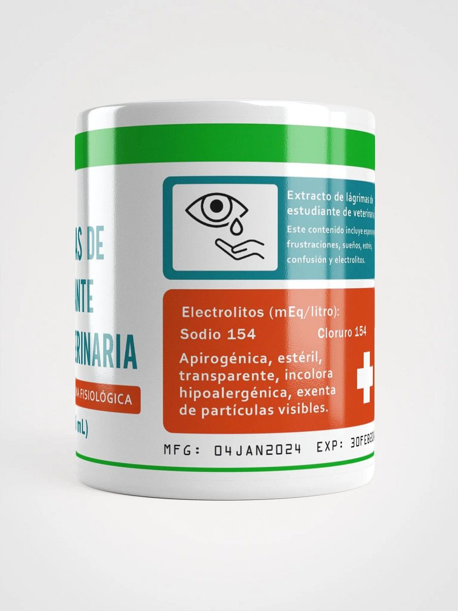 "Lágrimas de estudiante de veterinaria" (SPANISH) Ceramic mug product image (4)