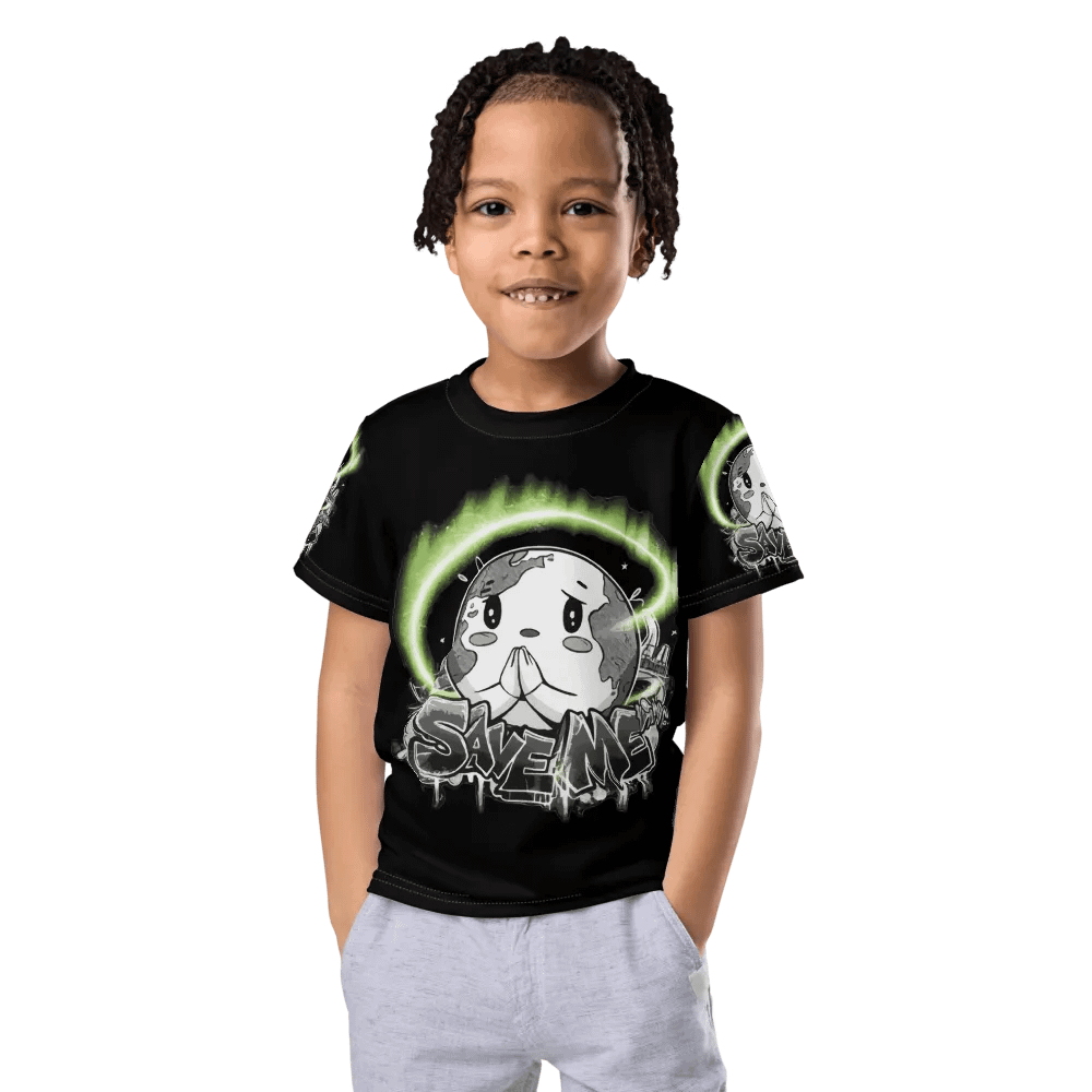 Save Me Kids Crew Neck T-Shirt | Eco-Friendly Style for Young Activists product image (10)