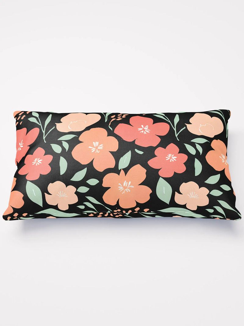 Elegant Watercolor Flowers Pillow