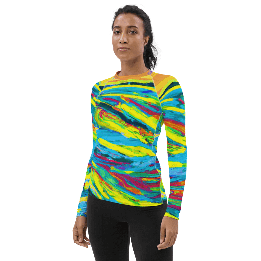 Sunset Swirl Women's Rash Guard product image (4)