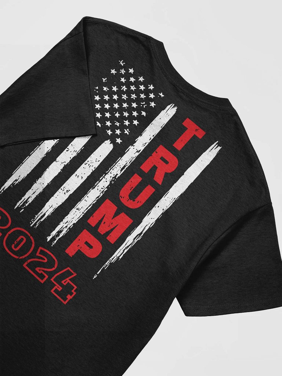 Political Trump 2024 American Flag Adult Short Sleeve Tee Shirt Black product image (4)