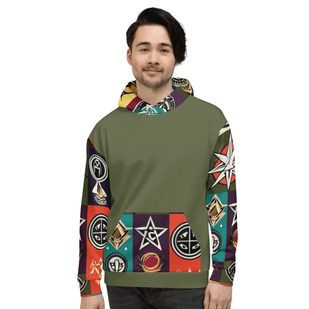 Green & Multi Symbology Hoodie product image (6)