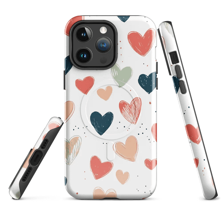 Heart Pattern MagSafe® Tough Case for iPhone® product image (1)