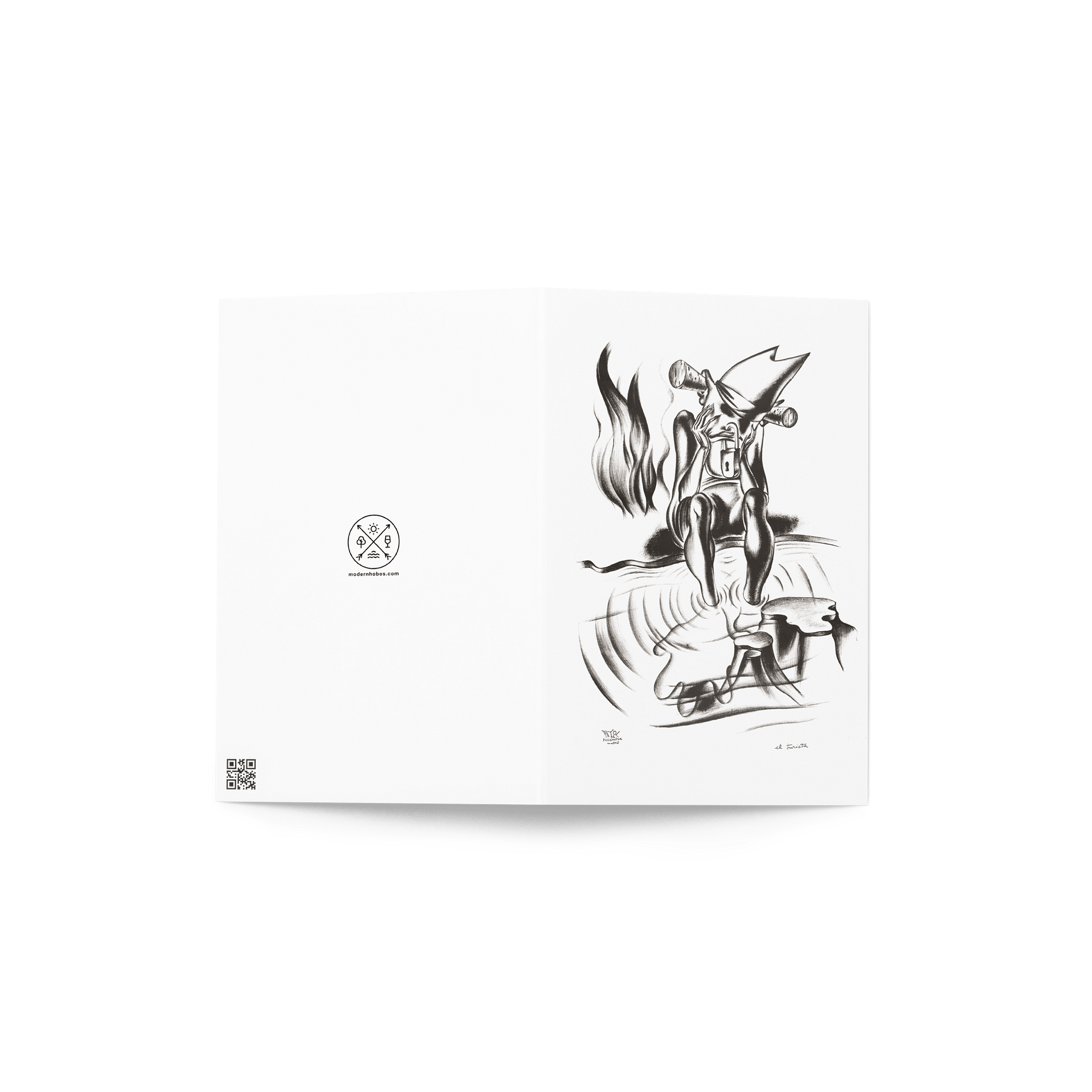 The Tourist Blank Greeting Card product image (2)