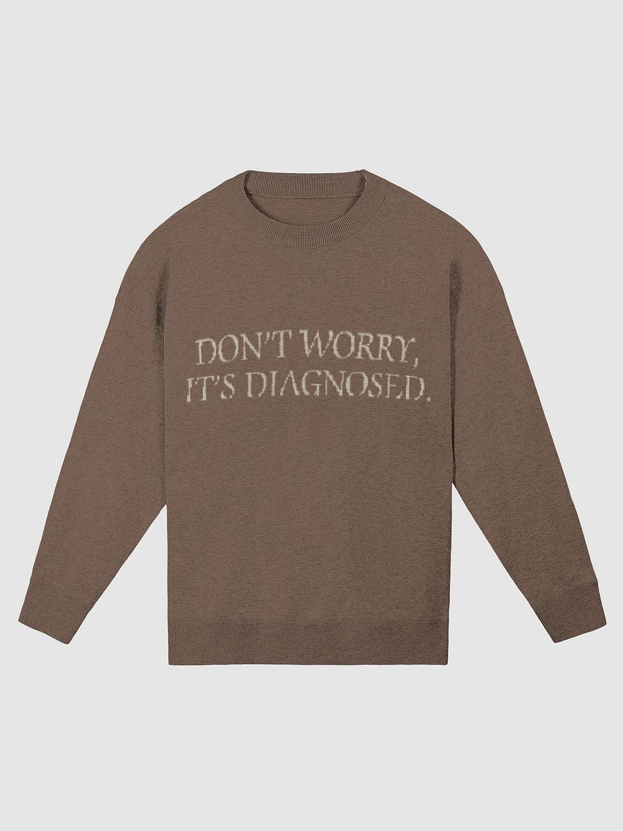 DW, it's diagnosed. (lg. design, duotone brown knitwear relaxed crewneck product image (3)