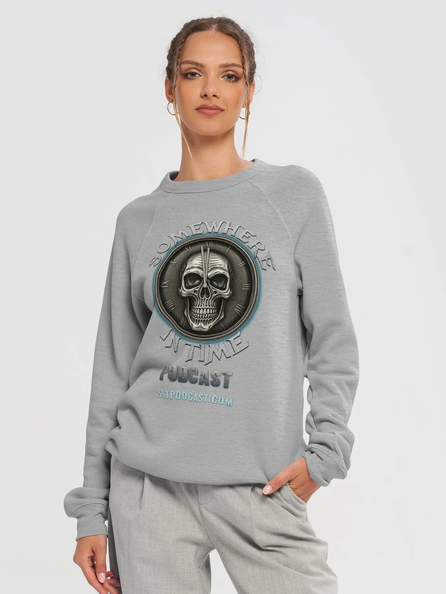 Somewhere in Time Single Sided Bella+Canvas Unisex Sponge Fleece Raglan Sweatshirt product image (4)