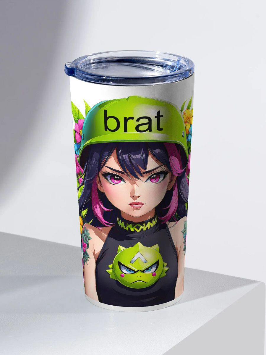 Brat 20 oz Tapered Stainless Steel Tumbler - White - Brat Life v6 product image (3)