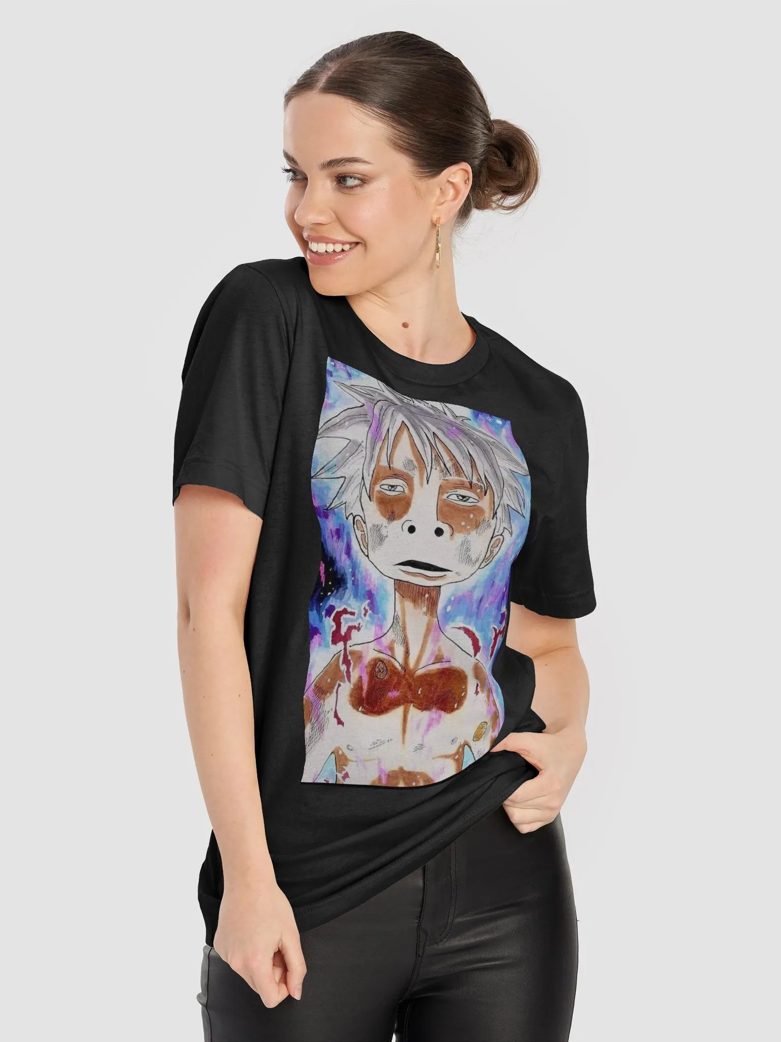 Dreamy Anime White-Haired Character T-Shirt product image (8)