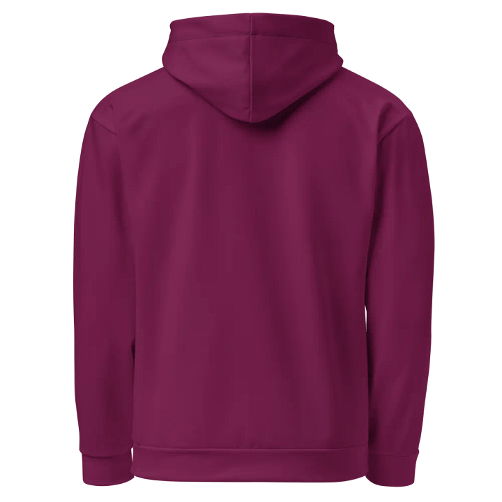 Plain Dark Burgundy Red True Summer Unisex Recycled Polyester Heavyweight Premium Hoodie by Treasure Pie product image (2)