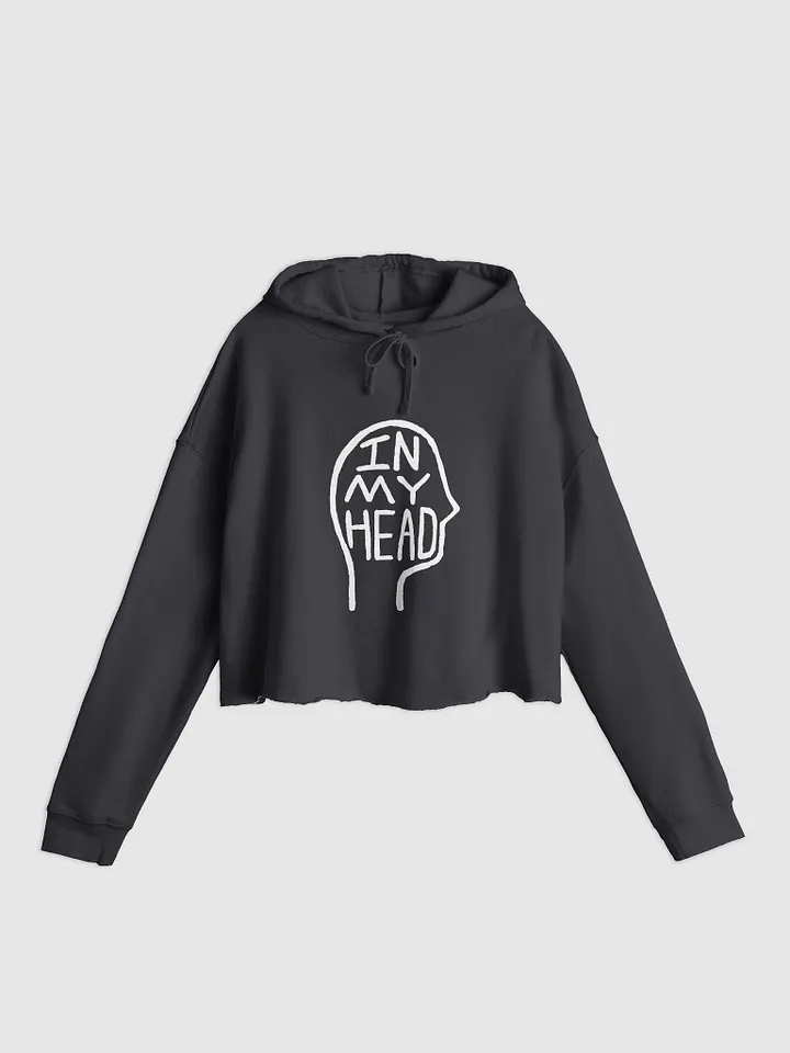 In My Head (white) lightweight cropped hoodie product image (3)