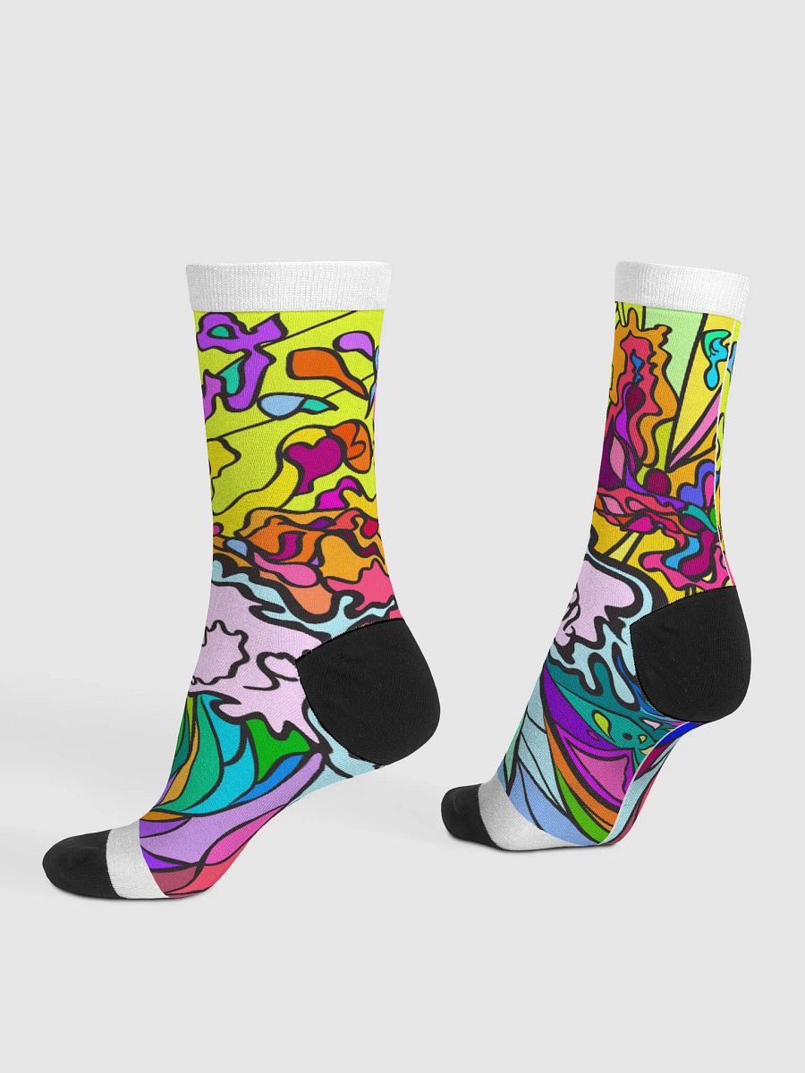EcoChic Crew: Premium Sustainable Socks - Wave at Sunset product image (4)
