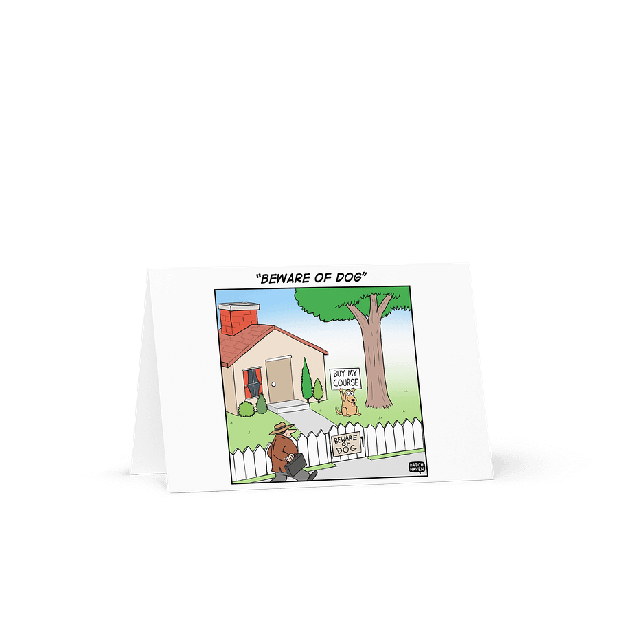 "Beware of dog" card product image (1)