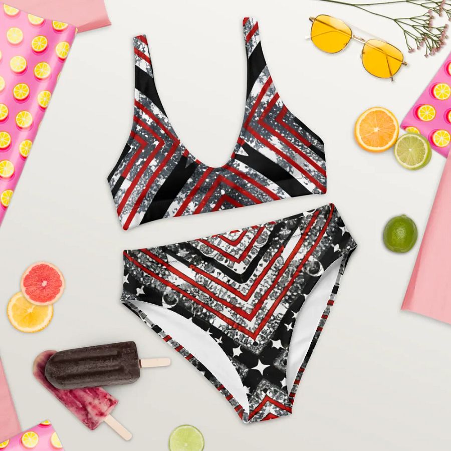 Black/Silver and Stripes Bikini product image (10)