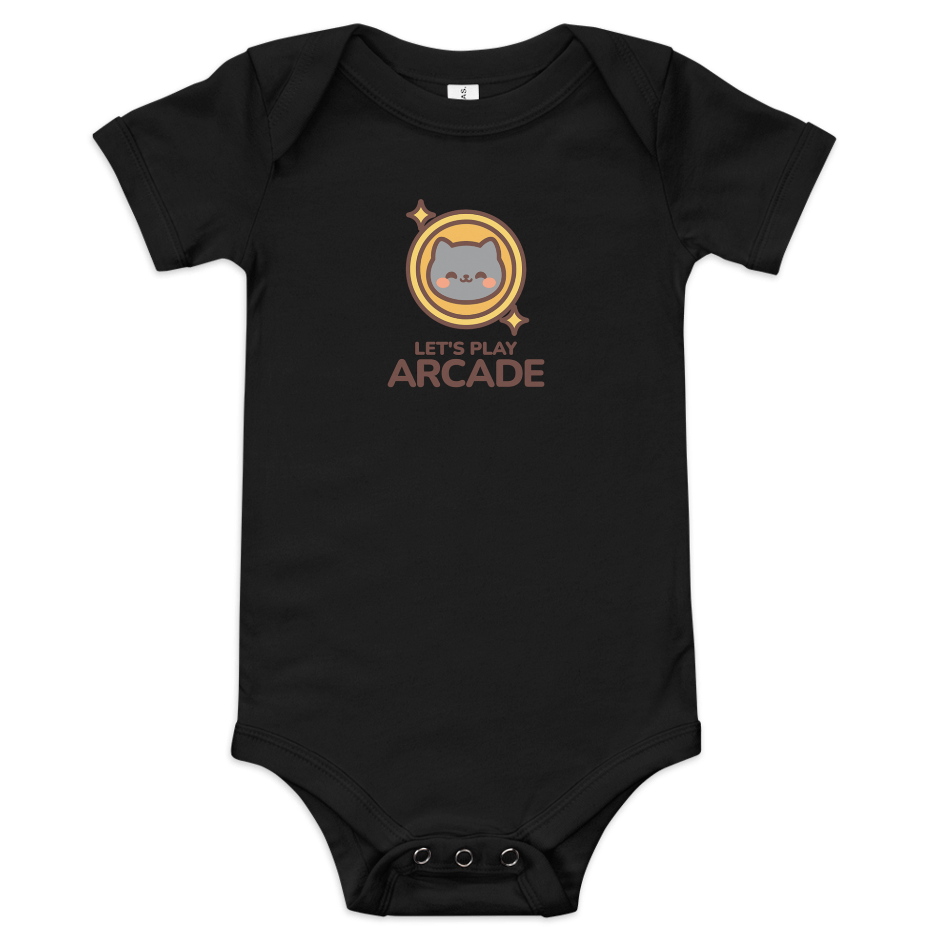 LPA Token Cat Ultra-Soft Baby Short Sleeve Onesie product image (1)