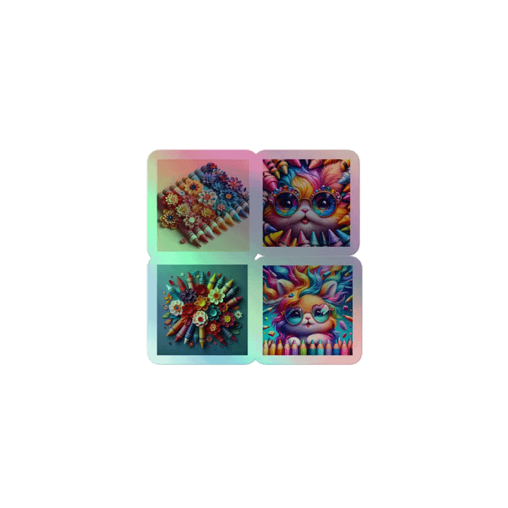 Whimsical Kittens and Floral Delights Sticker Set product image (1)