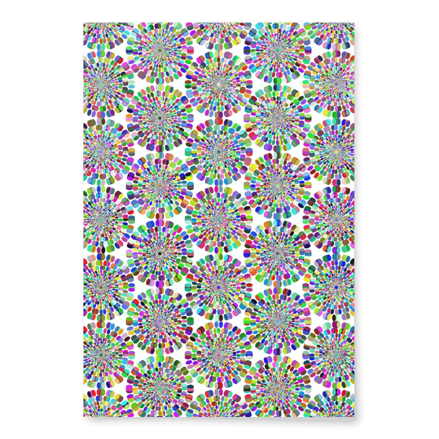 Winter's Kaleidoscope: Rainbow Snowflake Wrapping Paper product image (2)