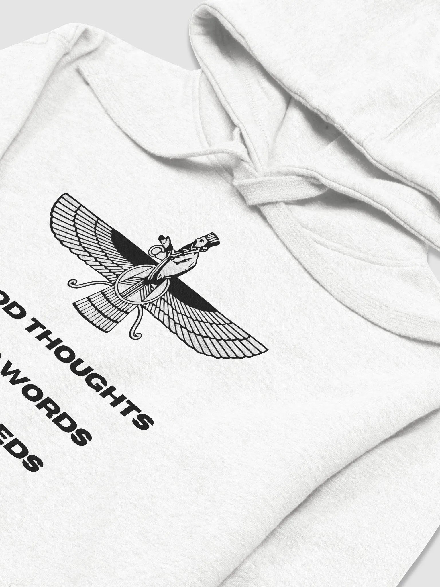 Faravahar Persian Design Hoodie Good Thoughts Good Words Good Deeds product image (3)