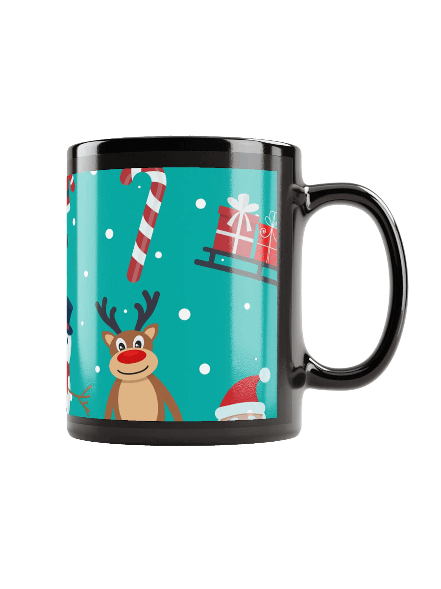 Festive Christmas Delight Black Glossy Mug product image (1)