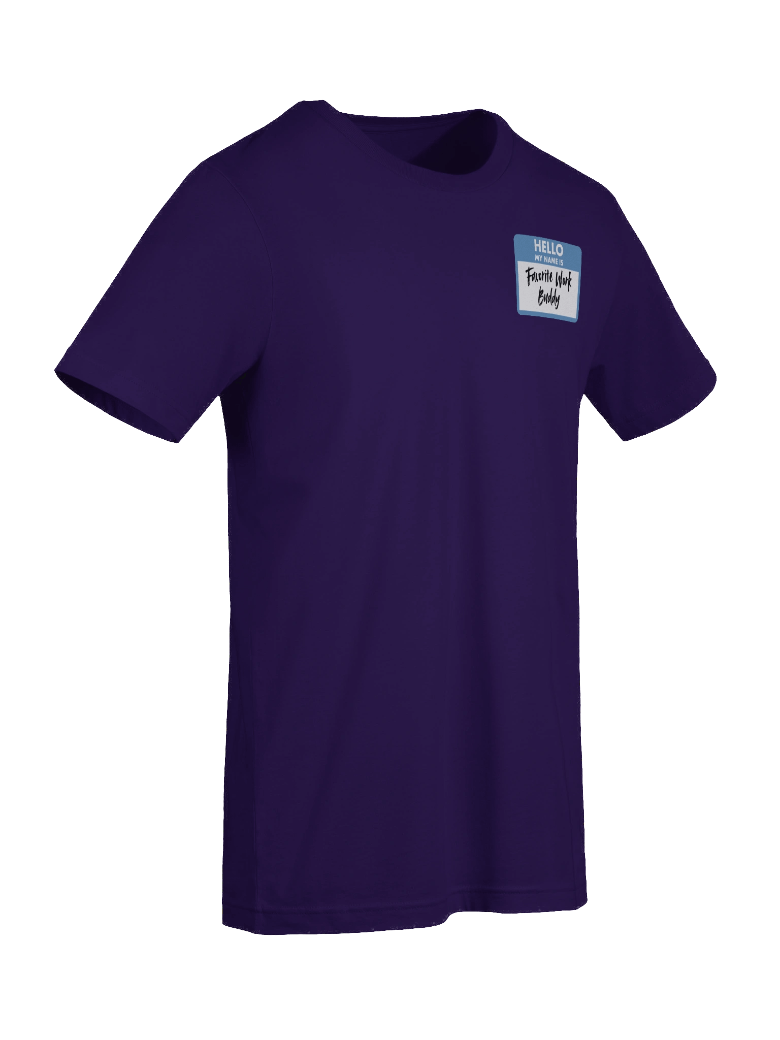 Favorite Work Buddy Name Tag T-Shirt (Blue) product image (74)