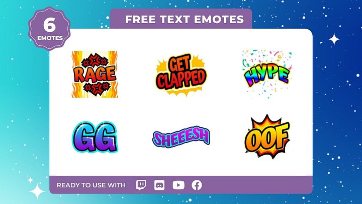 Text Emotes 6-Pack product image (1)