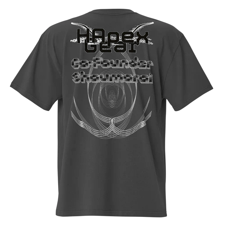 Premium Oversized Faded T-Shirt - Co Founder Shaumarai - Black HApex Gear Black Logo product image (1)