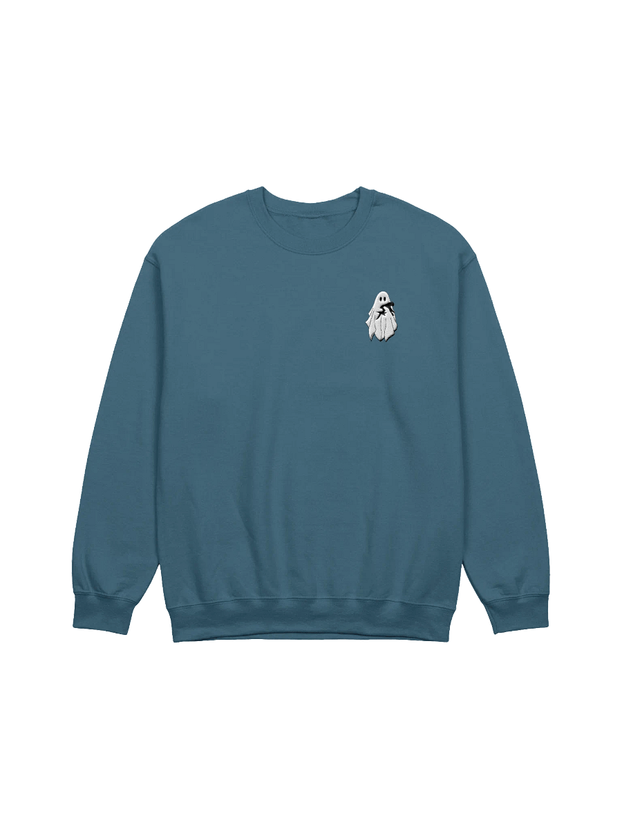 Embroidered Ghost Sweatshirt, Black Cat Sweater, Fall Sweatshirt for Women, Halloween Crewneck product image (4)