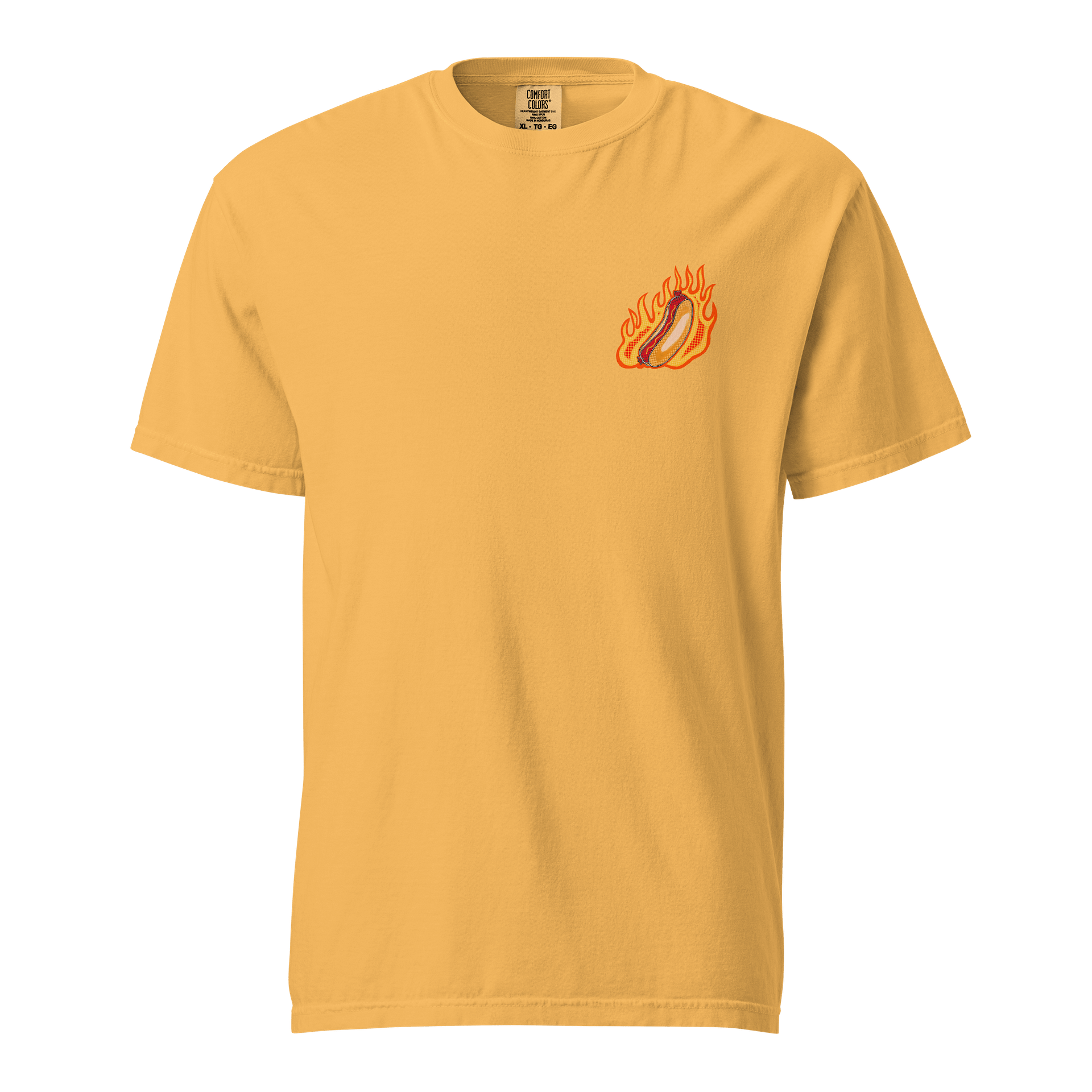 MUSTARD YELLOW GLIZZY TEE - UNISEX product image (1)
