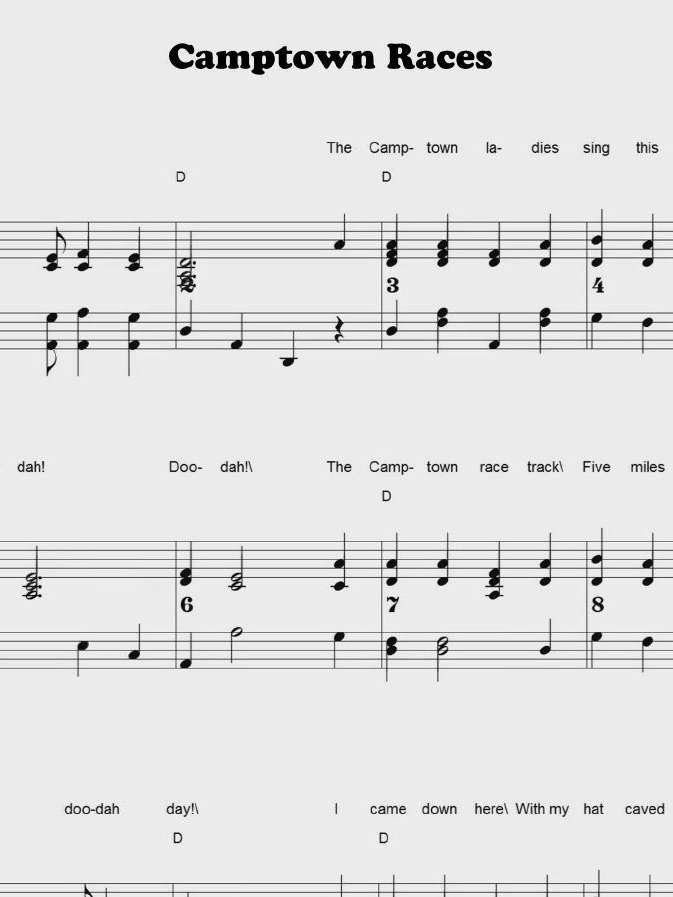 Camptown Races - CS - Piano sheet music product image (1)