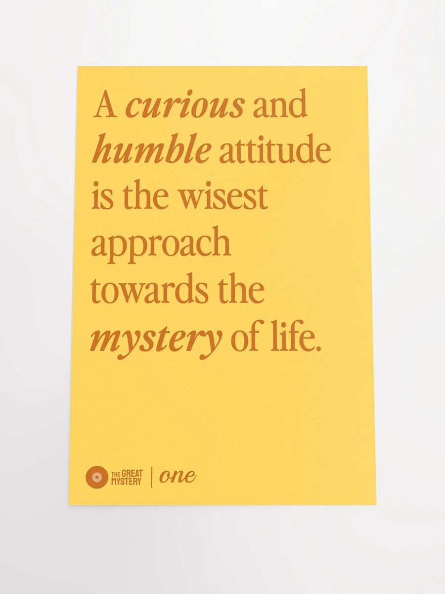 The Curious and Humble Poster (Yellow) product image (1)
