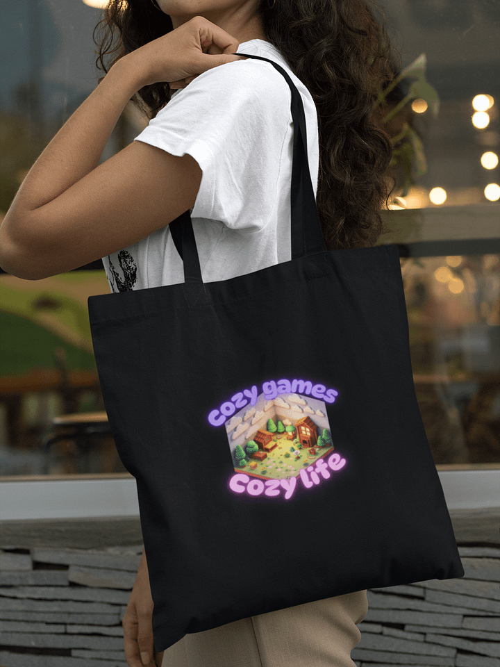 Cozy games, cozy life eco-friendly tote bag for gamer girls product image (1)