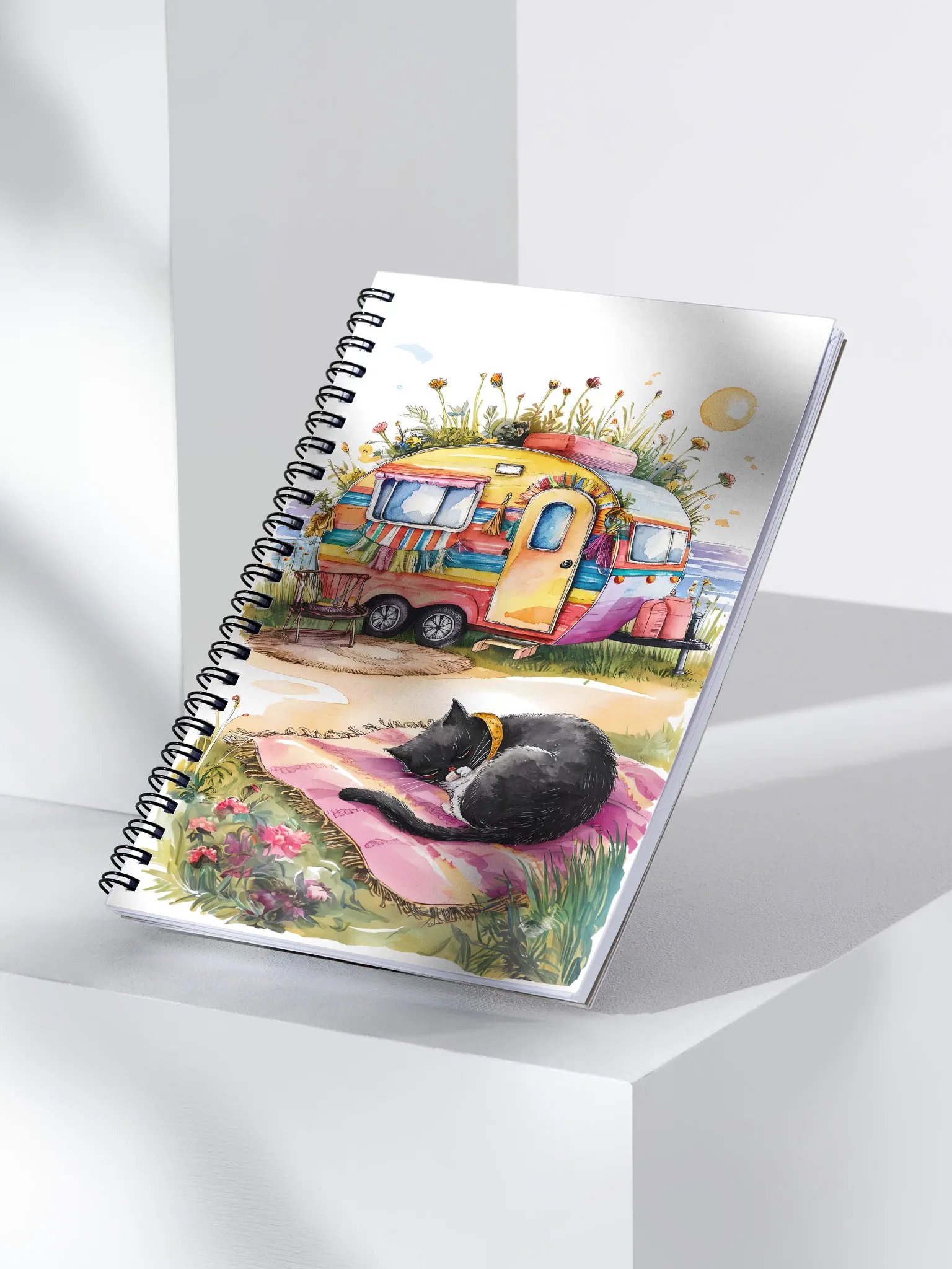 Cozy Caravan Catnap Spiral Notebook product image (3)